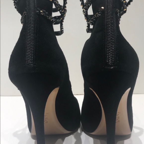 Francesco Sacco black suede open toe ankle strap - Picture 4 of 6